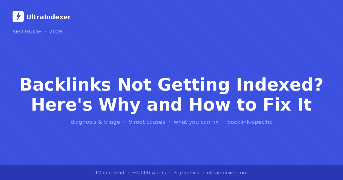 Backlinks Not Getting Indexed? Here's Why and How to Fix It