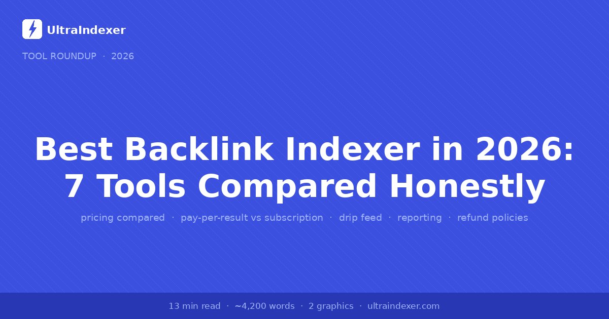 Best Backlink Indexer in 2026: 7 Tools Compared Honestly