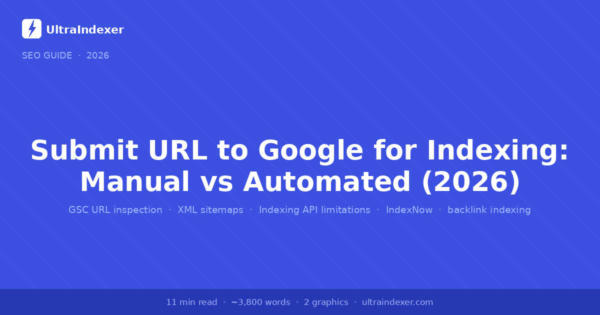Submit URL to Google for Indexing: Manual vs Automated (2026)