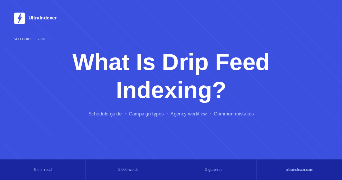 What Is Drip Feed Indexing? A Complete 2026 Guide